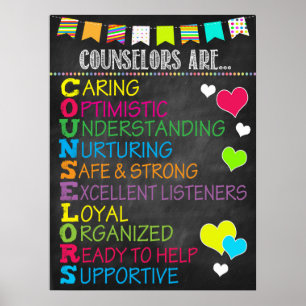 Póster Poster de consejero escolar