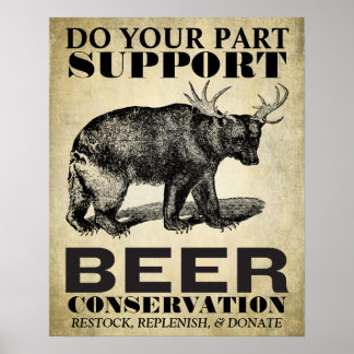 Póster Poster de Conservación de Cervezas