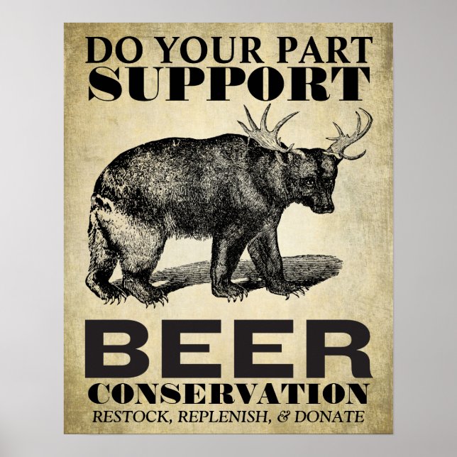 Póster Poster de Conservación de Cervezas (Frente)