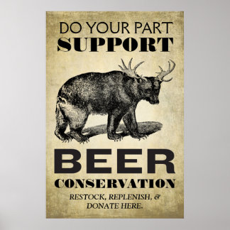Póster Poster de Conservación de Cervezas