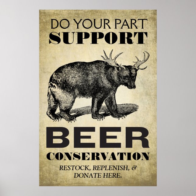 Póster Poster de Conservación de Cervezas (Frente)