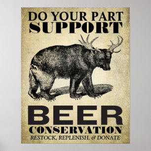 Póster Poster de Conservación de Cervezas
