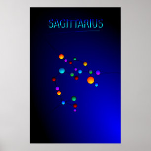 Póster Poster de constelación de Sagittarius