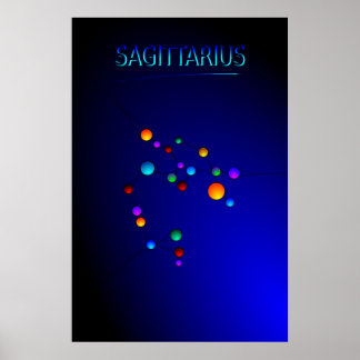 Póster Poster de constelación de Sagittarius