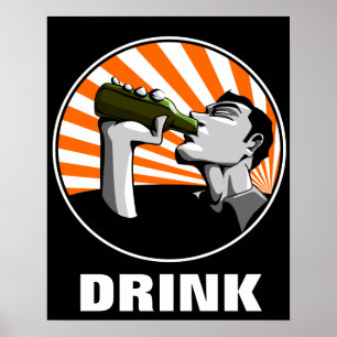 Póster Poster de consumición del estilo de la propaganda