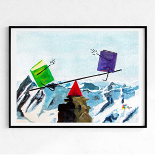 Póster Poster de contabilidad Art Balance de libros