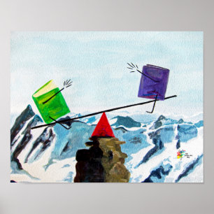 Póster Poster de contabilidad Art Balance de libros