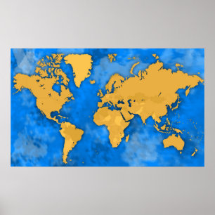 Póster poster de continentes