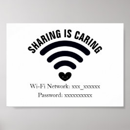 Póster Poster de contraseñas WiFi