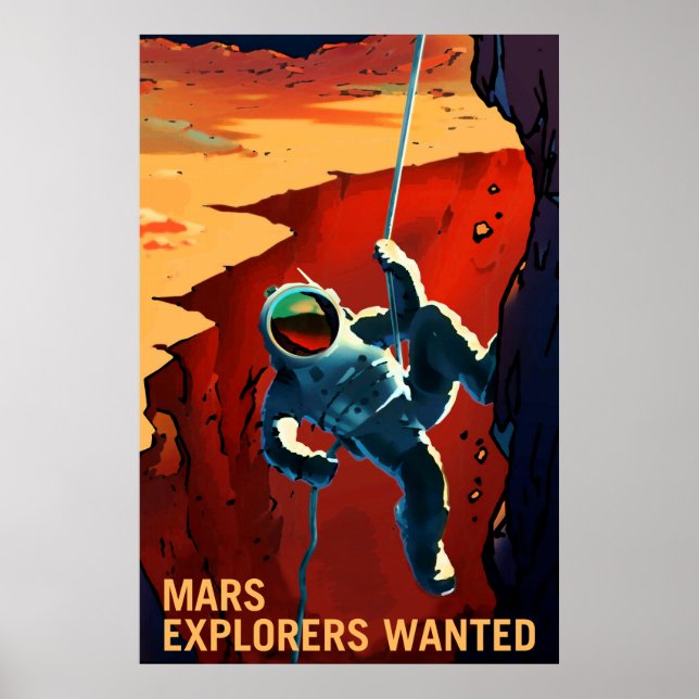 Póster Poster de contratación de Marte de la NASA - Se bu (Frente)