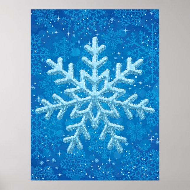 Póster Poster de copos de nieve (Frente)