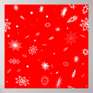 Póster poster de copos de nieve de los navidades