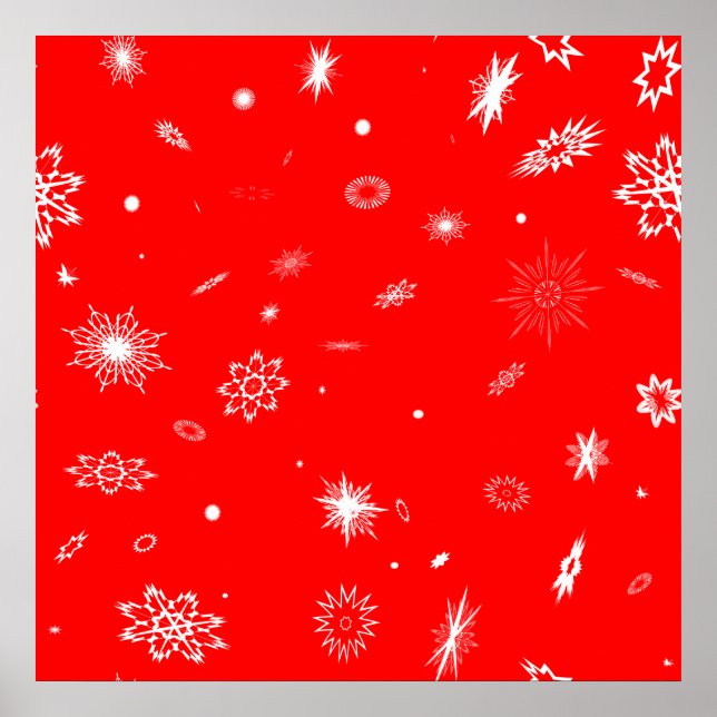 Póster poster de copos de nieve de los navidades (Frente)
