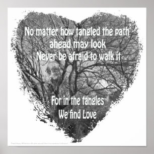 Póster Poster de corazón enmarañado