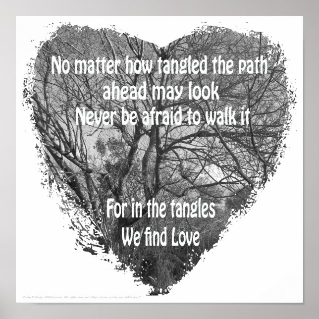 Póster Poster de corazón enmarañado (Frente)