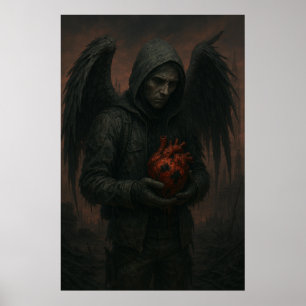 Póster Poster de corazón negro DarkStarBurn