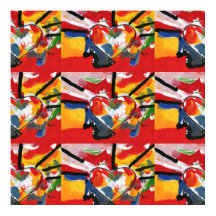 Poster de corazones de coloración de color colorid