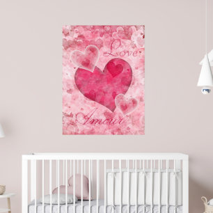 Póster Poster de Corazones Elegantes