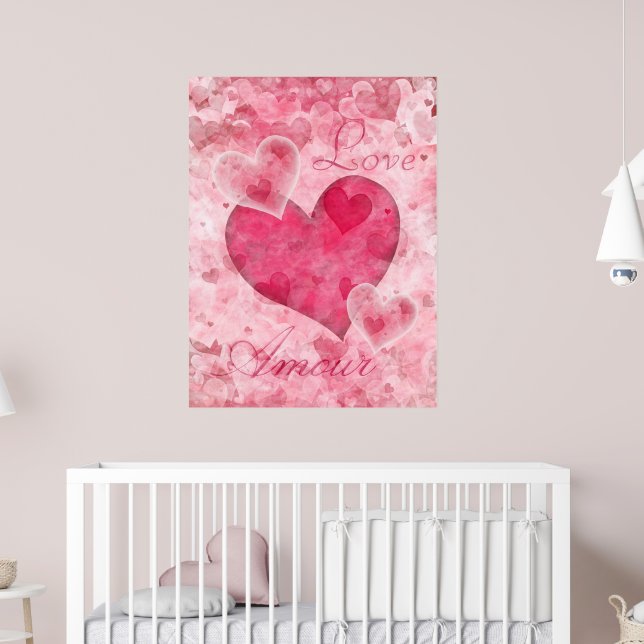 Póster Poster de Corazones Elegantes (Guardería 2)