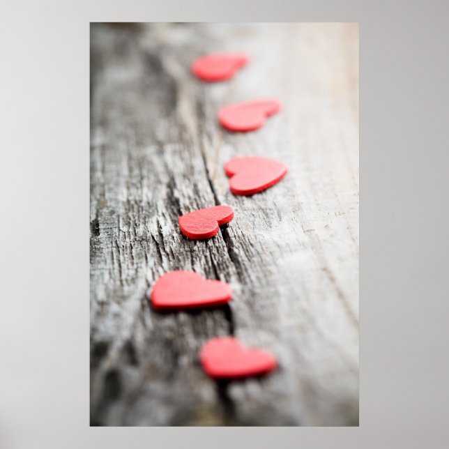 Póster Poster de corazones pequeños/impresión de lienzo (Frente)