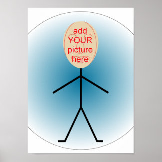 Póster Poster de corte de la figura del palo