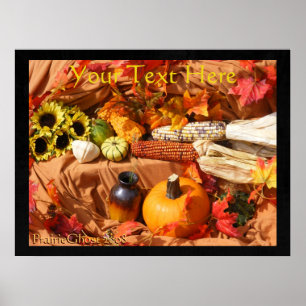 Póster Poster de cosecha de otoño