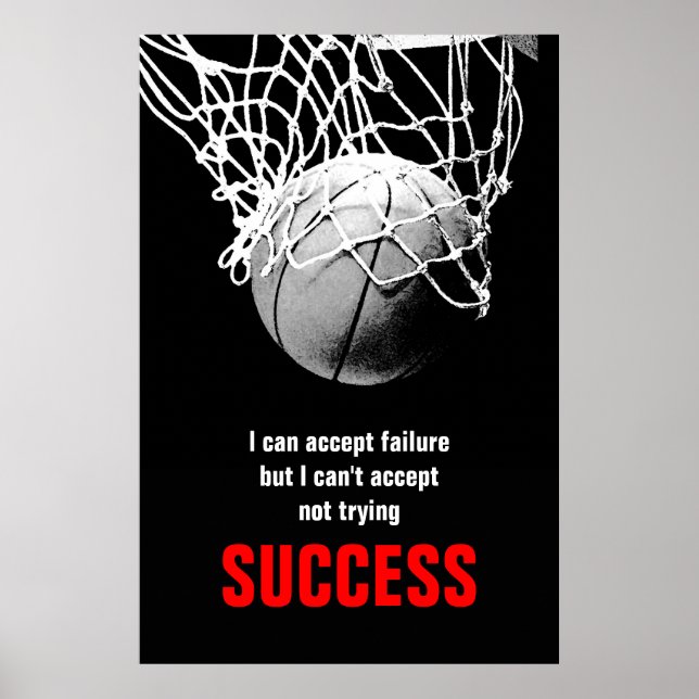 Póster Poster de cotización de baloncesto con éxito de de (Frente)