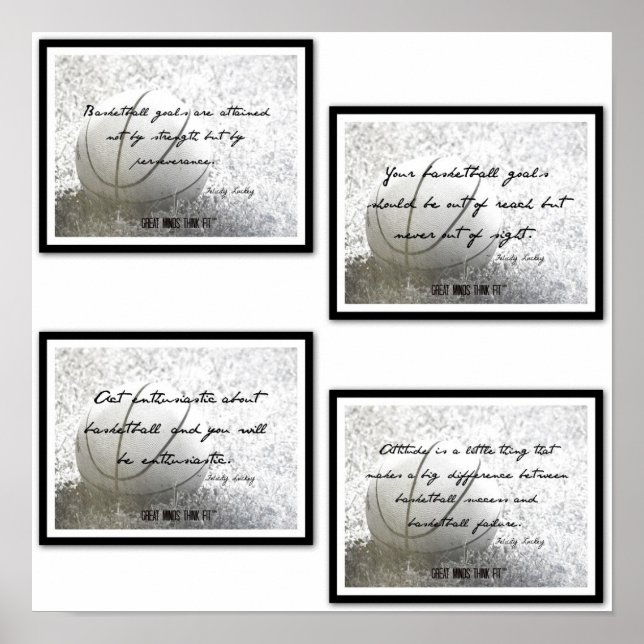 Póster Poster de cotizaciones inspiradoras de baloncesto  (Frente)