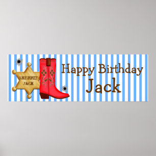 Póster Poster de Cowboy Wild West Banner