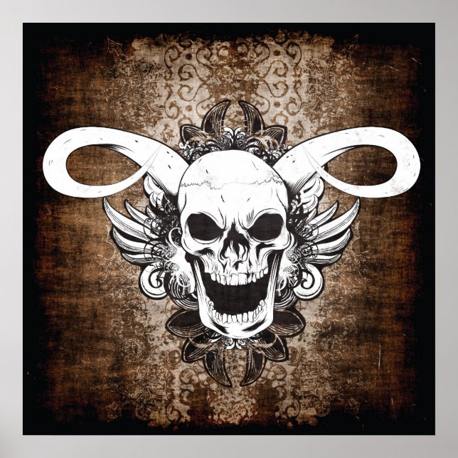 Póster Poster de cráneo (Frente)