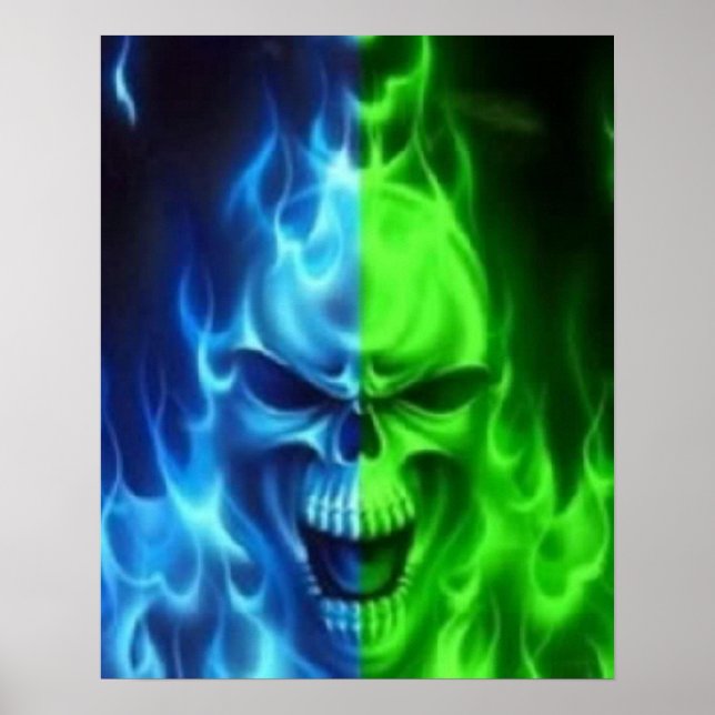 Póster poster de cráneo (Frente)