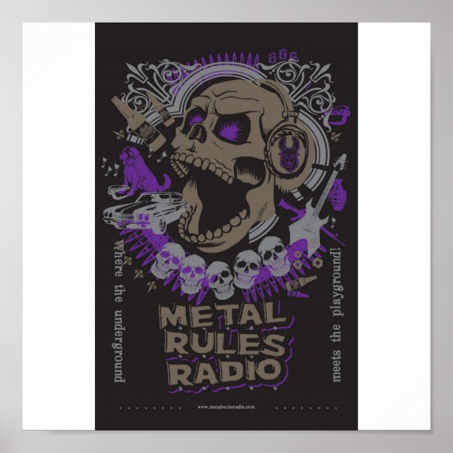 Póster Poster de cráneo de gritos de MRR (Frente)