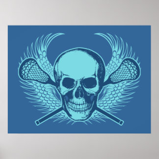 Póster Poster de cráneo de Lacrosse