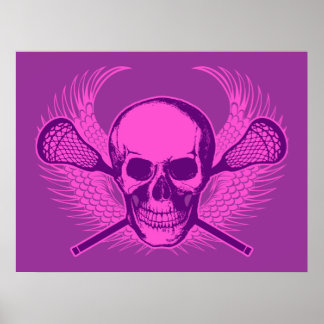 Póster Poster de cráneo de Lacrosse