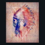 Póster Poster de cráneo nativo americano<br><div class="desc">¡Mira mi tienda!</div>