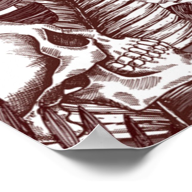 Póster Poster de cráneos de la jungla (Esquina)