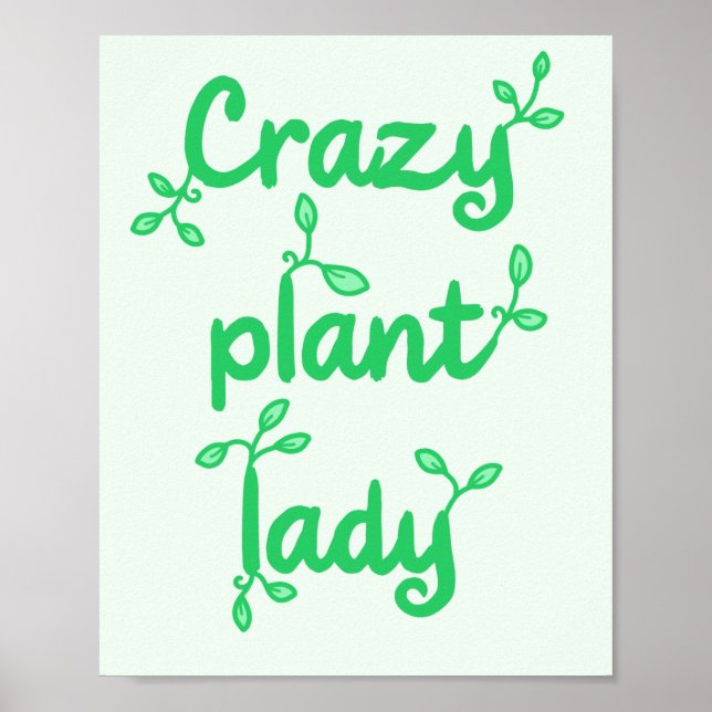 Póster Poster de Crazy Plant Lady (Frente)