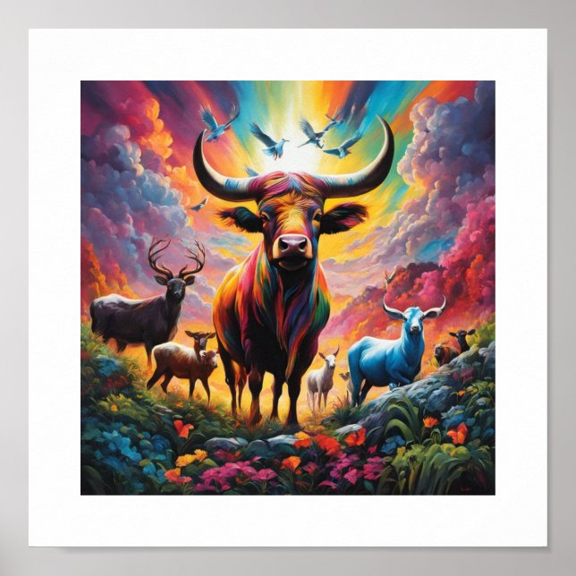 Póster Poster de creación de animales (Frente)