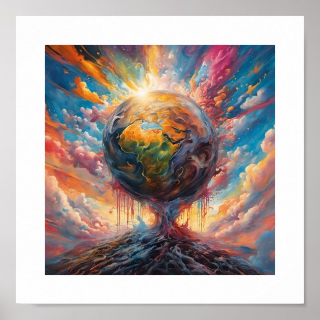 Póster Poster de Creación de Tierra (Frente)