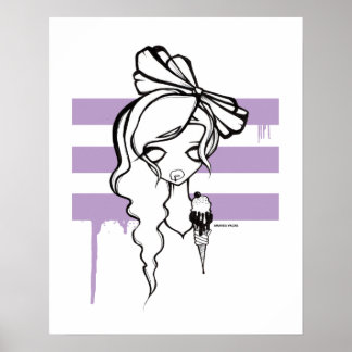 Póster Poster de crema, 16x20