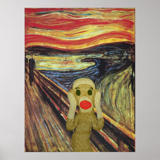 Póster Poster de crema de mono de sock