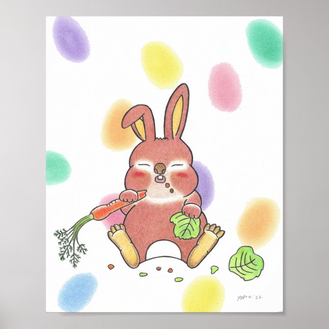 Póster Poster de crianza de animales de bebé con sueño (Frente)