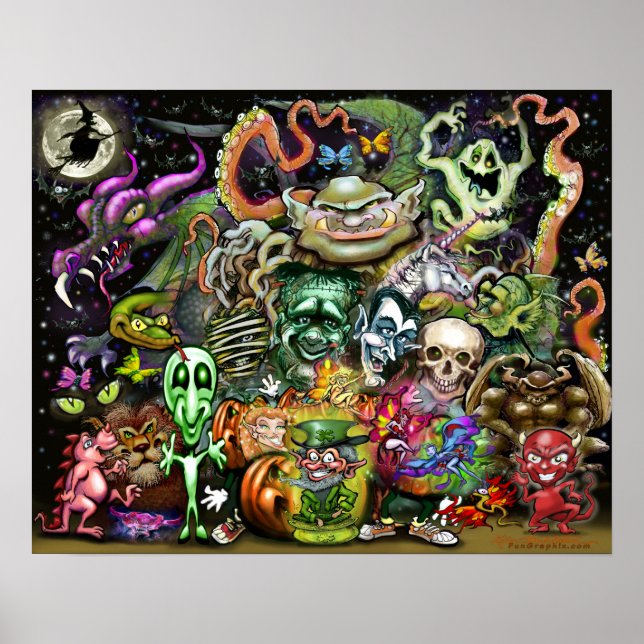 Póster Poster de criaturas mágicas (Frente)