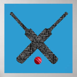 Póster poster de cricket