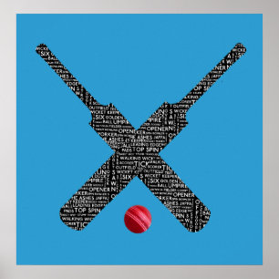 Póster poster de cricket