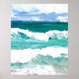 Póster Poster de Cricket Diane Beach - Olas oceánicas en