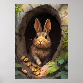 Póster Poster de criptografía de Bitcoin Rabbit Hole
