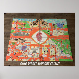 Póster Poster de crisis de soporte directo de Ohio