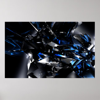 Póster Poster de cristal azul