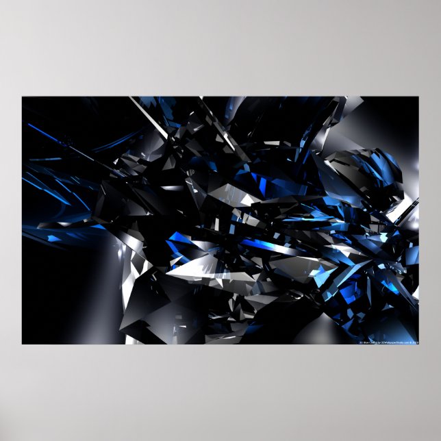Póster Poster de cristal azul (Frente)